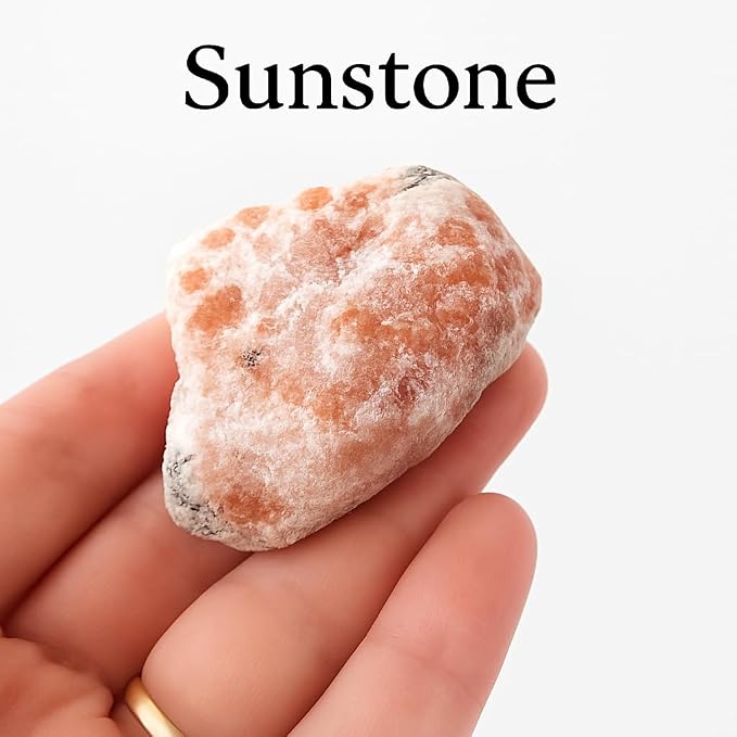 Large 1.25-2.0” Natural Sunstone Raw Crystals Stones for Meditation, Chakra, Reiki, Crystal Grid, Energy Work, Wire Wrapping, Tumbling & Spiritual Home Decor