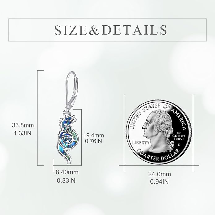 TIGER RIDER Abalone Shell 925 Sterling Silver Dangle Earrings Lightweight Filigree Dangle Drop Earrings for Women