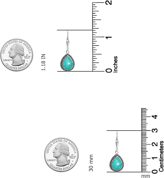 LeCalla 925 Sterling Silver Leverback Dangle Earrings for Women | Gemstone Drop Dangle Earring Jewelry Gifts for Wedding, Anniversary, Christmas, Valentine’s Day, New Year