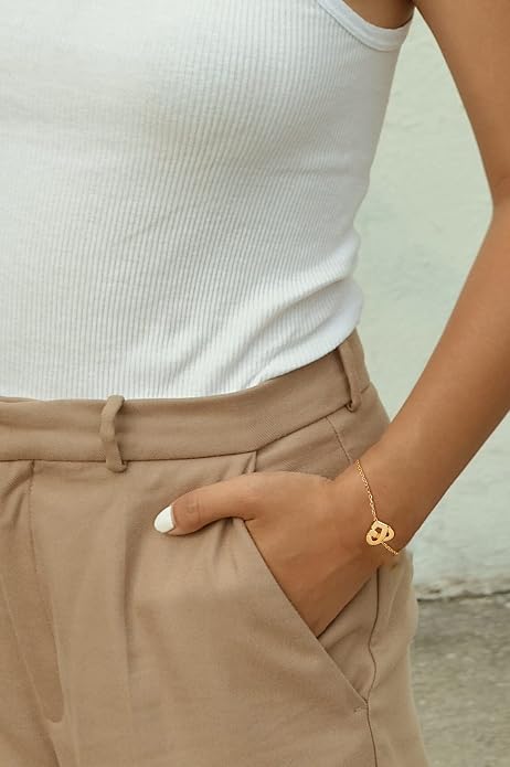 LOYATA Gold Bracelet Gold 14K Gold Filled Dainty Chain Simple Jewelry Gift for Women
