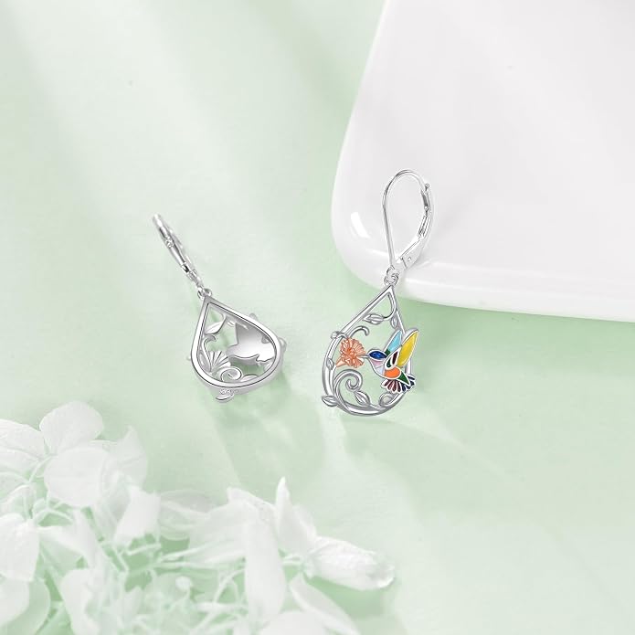 Butterfly/Paw Print/Highland Cow/Cat/Dog/Hummingbird/Dragonfly Earrings 925 Sterling Silver Animal Hypoallergenic Drop Dangle Earrings Animal Valentine's Day Jewelry for Women