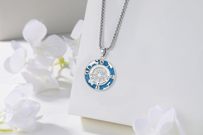 Thors Hammer Necklace/Viking Tree of Life/Valknut/Vegvisir/Triskelion/Sword/Spear Point Arrowhead/Urn Necklace for Ashes/Compass Necklace 925 Sterling Silver Amulet Jewelry for Men Women