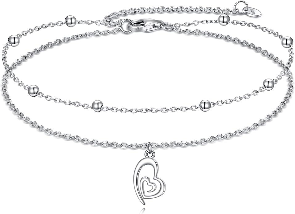 Heart/Starfish/Pineapple/Anchor/Sea Turtle/Butterfly/Celtic/Whale Tail bracelet Anklets for Women 925 Sterling Silver Anklets Jewelry for Women