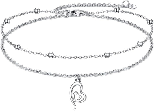 Heart/Starfish/Pineapple/Anchor/Sea Turtle/Butterfly/Celtic/Whale Tail bracelet Anklets for Women 925 Sterling Silver Anklets Jewelry for Women