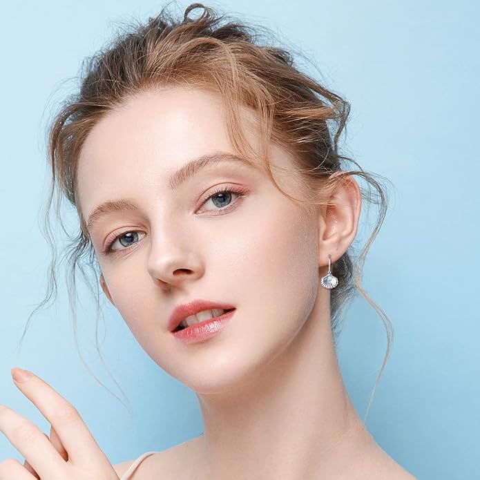 Dorunmo Moonstone Dangle Drop Earrings s925 Sterling Silver Leverback Earrings Filigree Moonstone Jewelry Birthday Gifts for Women