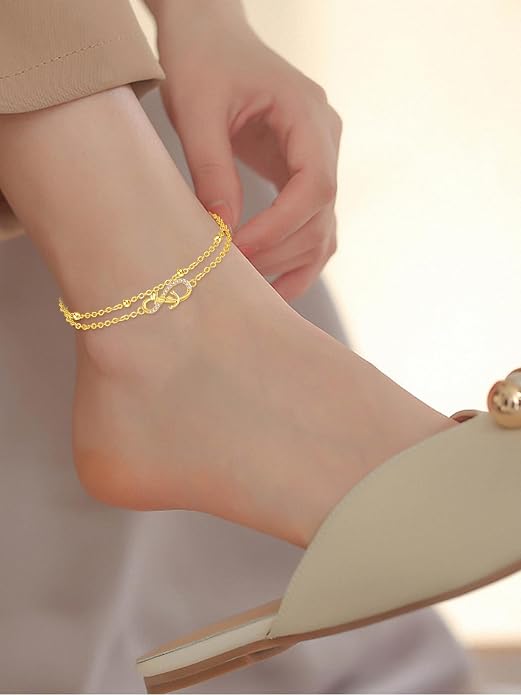 Palpitate Anchor/Infinity/Mermaid Anklets Nautical Ankle Bracelet 925 Sterling Silver Elegance Anklets Jewelry Christmas Gifts for Women
