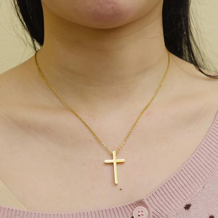 14K Gold Plated Paper Clip Chain Link Necklace Satellite Cross Key Starfish Turquoise Heart Necklace for Women