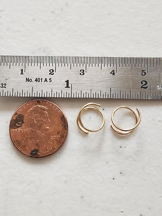 TINY Twist Huggie Hoop Earrings for Women, Gold or SIlver Double Hoop for Single Piercing, Dainty Everyday Earrings, Hypoallergenic Minimal Jewelry Gift for Her, 7mm