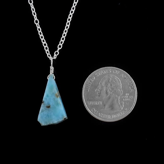 Raw Gemstone Dainty Pendant Necklace for Women, Natural Birthstone Handmade Jewelry, Healing Chakra Crystal, Silver Plated Chain 18" Birthday Gift for Her