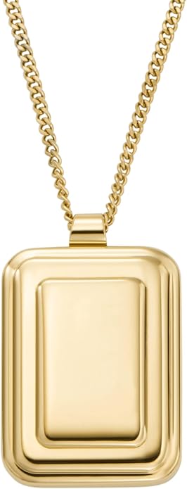 Fossil Women's Gold-Tone Stainless Steel Pendant Chain Necklace for Women