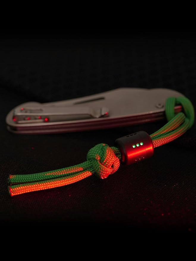 VIPERADE VAB5 PEI Paracord Beads, Knife Lanyard Beads with 6 Slots for DIY Glow Tubes, EDC Bead for Flashlight Knife Pocket Tool Keychain Pendant