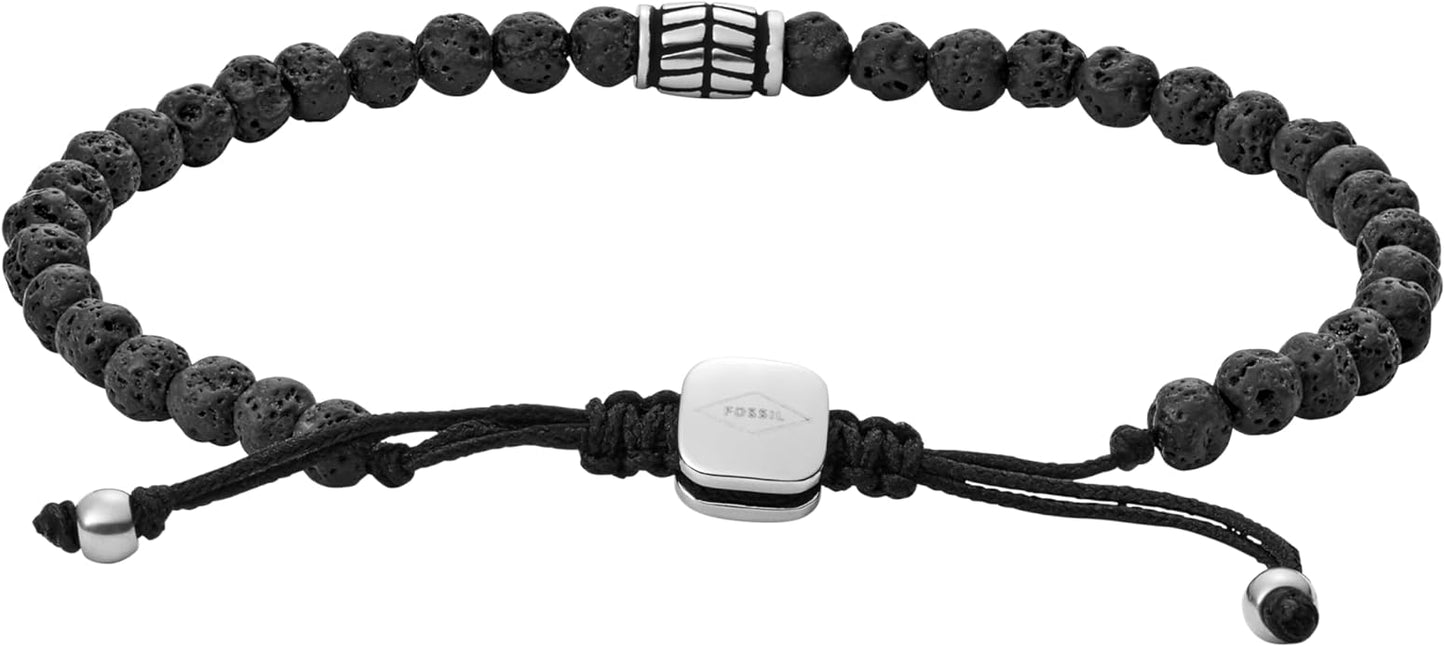 Fossil Men's Stainless Steel and Genuine Leather and/or Beaded Bracelet for Men
