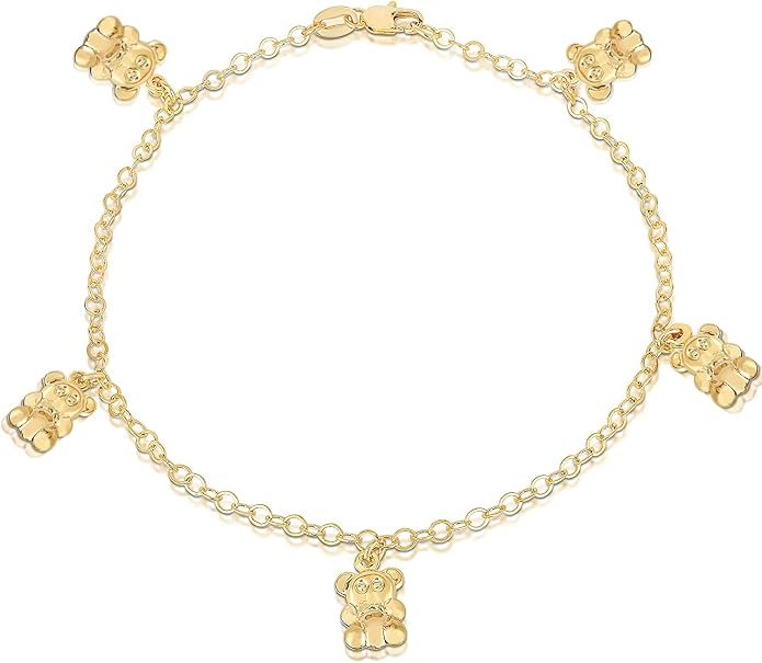 Savlano 14K Gold Plated 10 Inches Pendant Charm Chain Summer Anklet for Women Comes With a Gift Box