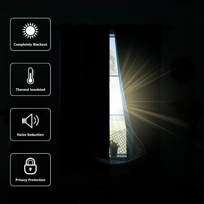 KOUFALL Retro Vintage Curtains for Bedroom,Green Farmhouse Blackout Elegant Curtains & Drapes for Living Room