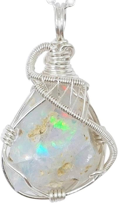 Designs by Nature Gems Raw Birthstone Necklace Sterling Silver, Statement Pendant Necklace Handmade Necklaces For Women, Unique Jewelry Gift Birthday Gifts For Women, Mothers Day Gift