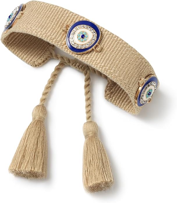Evil Eye Woven Lover Friendship Bracelets Handmade Adjustable Tassel Friend Gift for Women An Elegant Talisman of Protection and Good Fortune