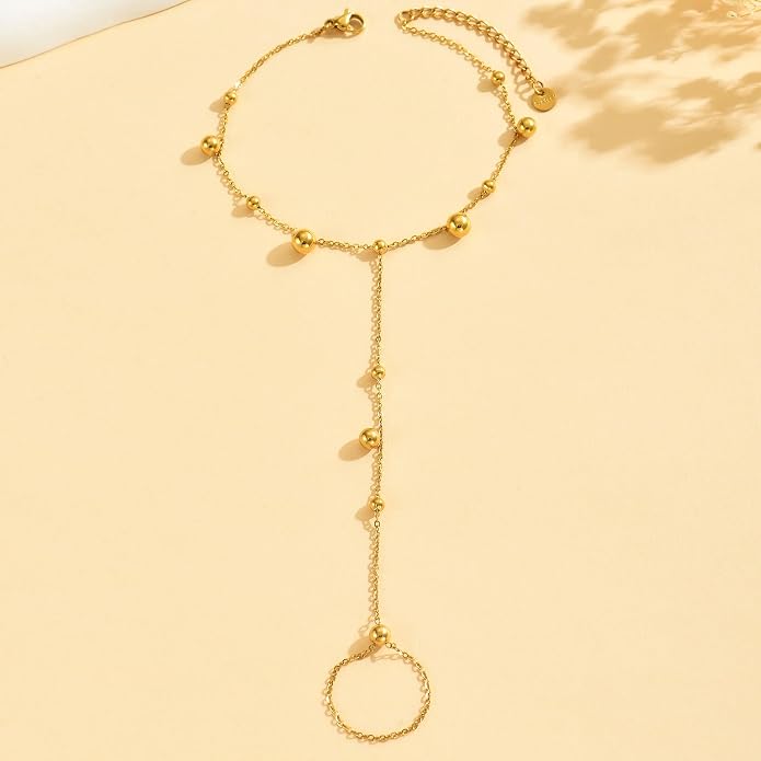 Ankle Bracelets for Women 18K Gold Plated Dainty Pearl Cross CZ Anklets Daisy Moon Star Gold Bead Satellite Cuban Link Chain Waterproof Summer Beach Foot Jewelry