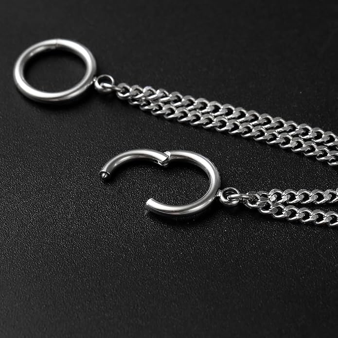 Casvort 14G Seamless Septum Piercing Rings Segment Tragus Hoop Rings 316 Surgical Stainless Steel Helix Ring Stacks for Stretched Ear Lobe Clickers Ear Hangers Body Jewelry