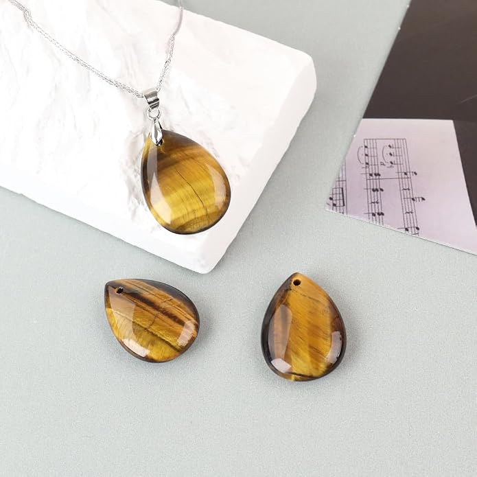 iSTONE 925 Sterling Silver Natural Crytral for Womens Pendant Necklace, Gemstone Birthstone with 17.8" Silver Chain Ladies