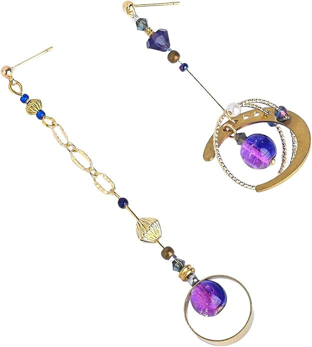 Celestial Sun Moon Star Earrings Dangle, Creative Planet Universe Drop Earrings Chic Mismatched Earrings For Women Jewelry Gifts