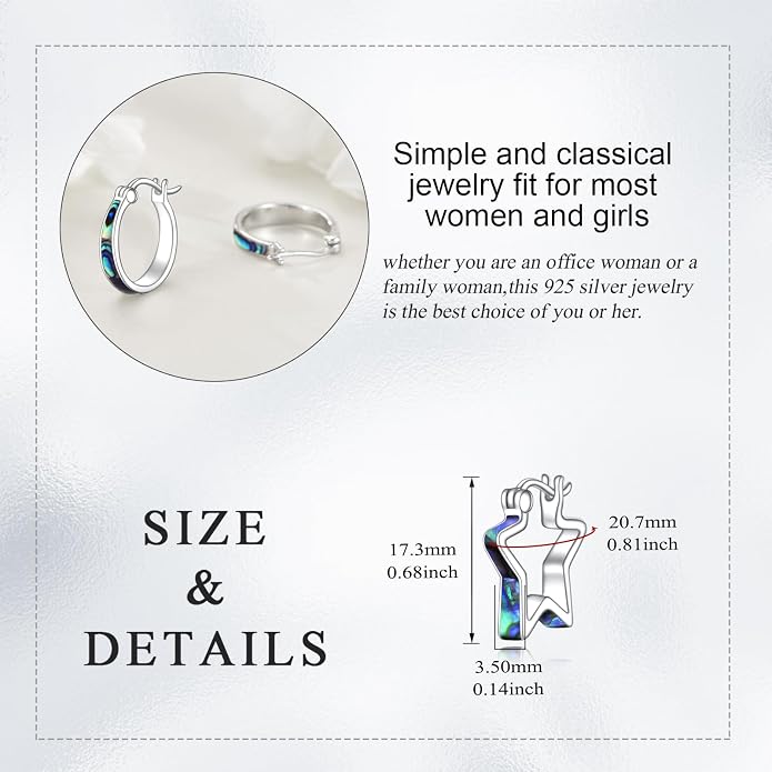 Sterling Silver Hoop Earrings Small Hoop Sun/Leaf/Triangle Huggie Earrings for Women Hypoallergenic