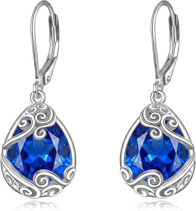 Teardrop Tree of Life/Filigree Earrings for Women Dangle Leverback Earrings Jewelry Gift Anniversary For Her