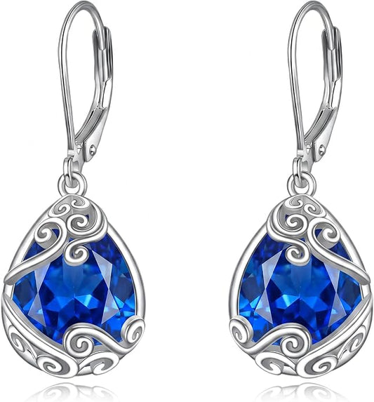 Teardrop Tree of Life/Filigree Earrings for Women Dangle Leverback Earrings Jewelry Gift Anniversary For Her