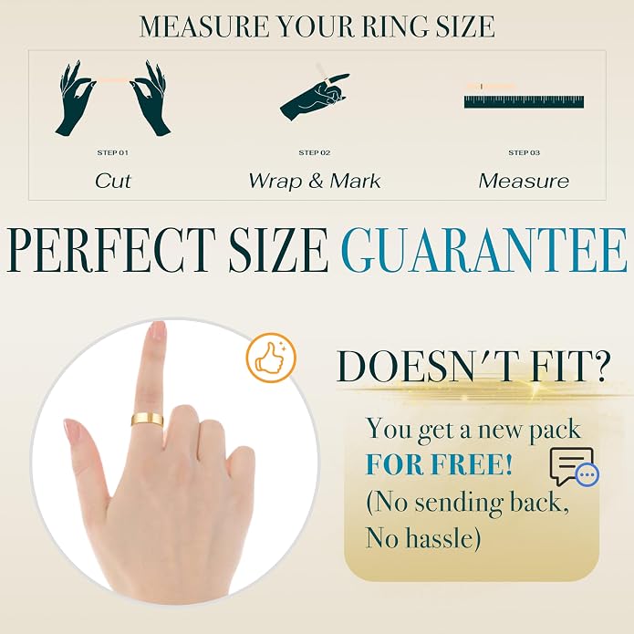 Non Tarnish Gold Chunky Rings for Women, 14K Gold Plated Statement Dome Rings Stacking Silver, Adjustable Mens Eternity Wedding Band Mixed Metal Jewelry Size 3-13