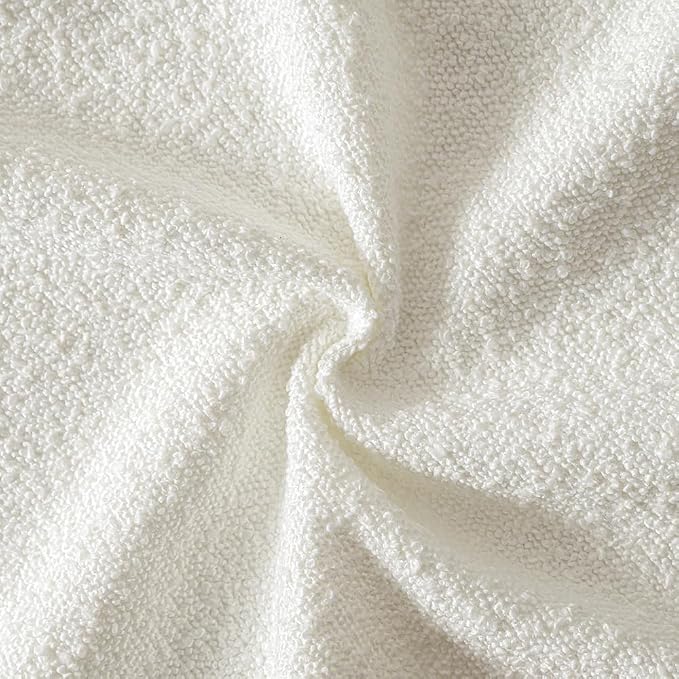 MIULEE 12x20 Decorative Lumbar Boucle Couch Pillow Covers White | Set of 2 Textured Neutral Throw Pillow Covers, Accent Solid Pillowcases, Sofa Living Room Home Decor