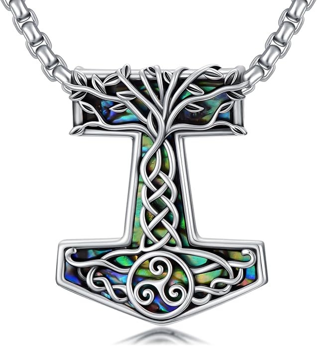Viking Necklace for Men 925 Sterling Silver Viking Norse Pagan Jewelry Gifts for Women