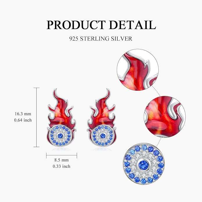 PROESS Sword/Lotus/Hummingbird/Squirrel/Cow Earrings Skull Stud Earrings 925 Sterling Silver Earrings Birthday Christmas Jewelry Gifts for Women Men