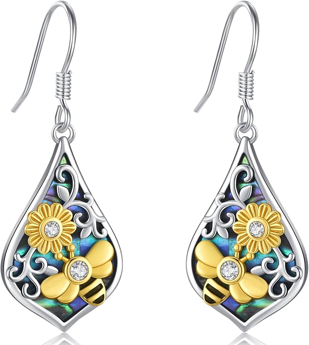 Tree of Life/Cat/Turtle/Butterfly/Flower/Celtic/Turquoise/Moonstone Dangle Earrings for Women Sterling Silver Cute Animals Drop Earrings Jewelry Gifts
