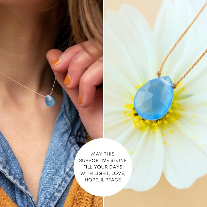 SOULKU Luxe Inspirational Necklace, Empowerment Jewelry, Handcrafted Necklace For Women, Gift For Mom, 2" Extender With Lobster Clasp, 16" Nylon Cord