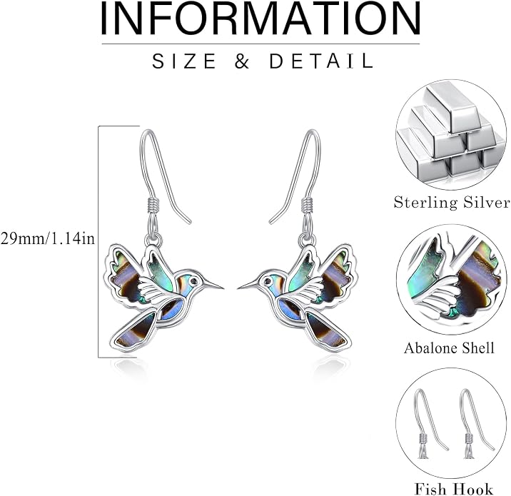 Dreamboat Cute Animal Dangle Drop Earrings for Women 925 Sterling Silver Hypoallergenic Animals Hook Earring Birthday Party Jewelry Gifts for Sensitive Ears