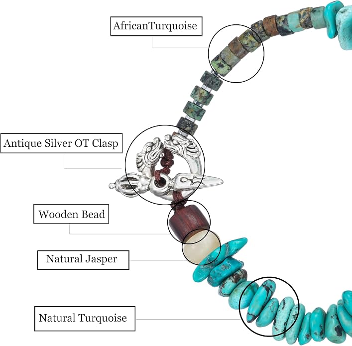 Plumiss Women Boho Handmade Natural Stone Crystal Leather Bead Wrap Bracelets Collection