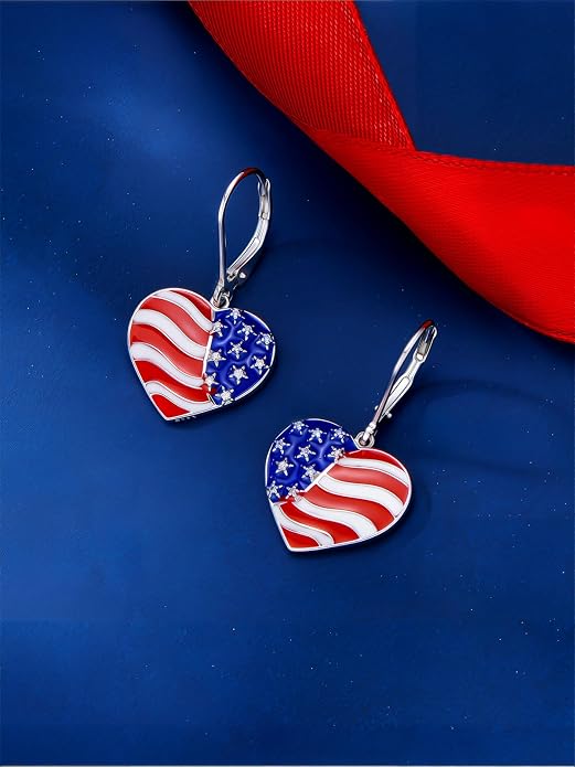Seiyang Dangle Earrings 925 Sterling Silver Animal/American Flag/Turquoise Dangle Drop Earrings Jewelry Gifts for Women