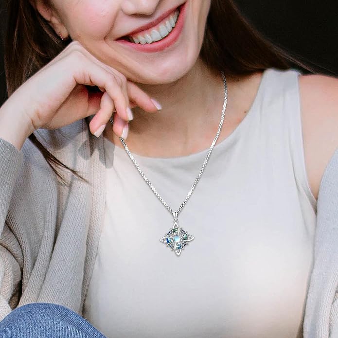 Pentagram/Celtic Knot/Witches Knot/Santa Muerte/Triple Moon Goddess/Baphomet/Hecate Necklace Sterling Silver Magic Wiccan Amulet Pagan Jewelry for Women Men