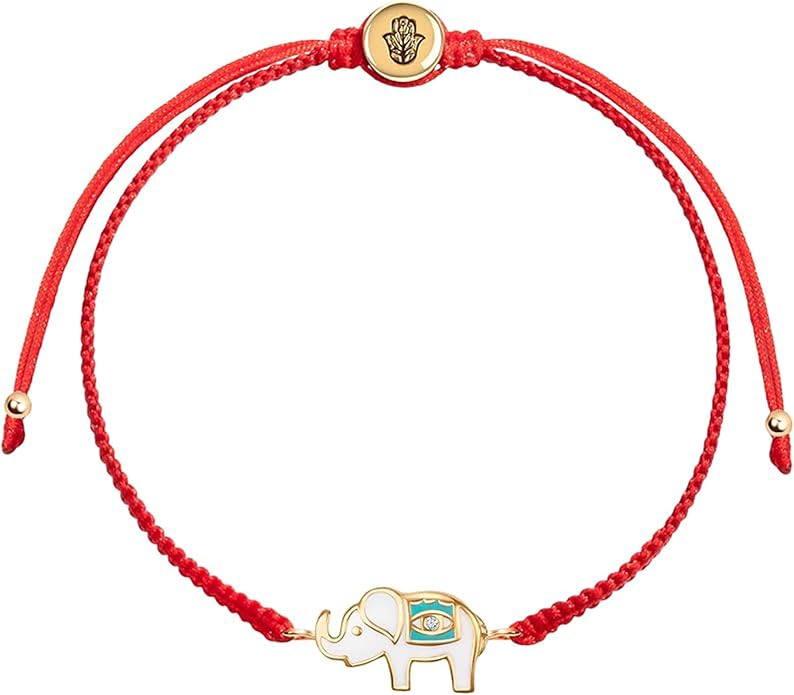 KARMA AND LUCK Adjustable Red String Bracelet, 18K Charm for Women, Handmade in Bali for Luck & Success