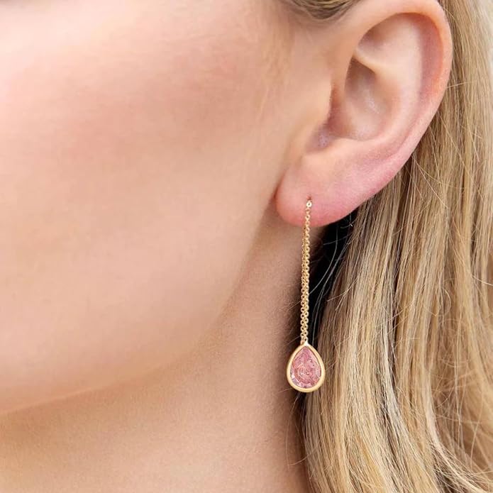Ettika 18k Gold Plated, Silver Plated, Rhodium Plated Pull Through Threader Earrings. Threaders Minimalist Earring. Womens Jewelry Gifts