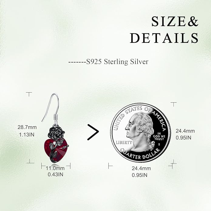 AOBOCO Teardrop Dangle Earrings for Women 925 Sterling Silver Moonstone Flower Filigree Leverback Jewelry Birthday