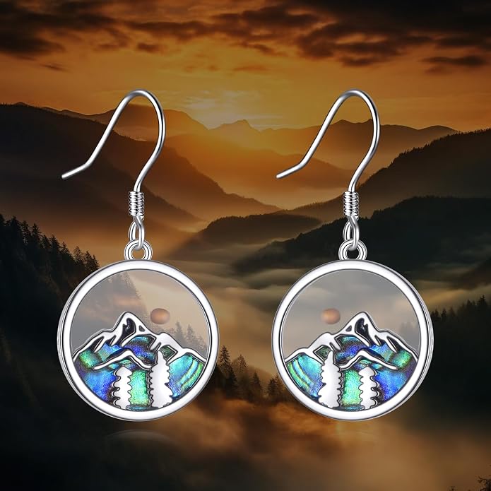 Birthstone Tree of Life Earrings for Women 925 Sterling Silver Life Tree Dangle Earrings Jewelry Gifts
