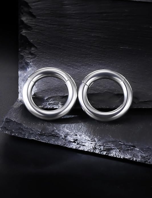 20G 18G 16G 14G 12G 10G 8G 6G 4G 2G Nose Rings Hoops Astm F136 Titanium Clicker Septum Lip Ring Tragus Helix Daith Rook Conch Snug Cartilage Lobe Earrings Hoop Piercing Jewelry For Women Men