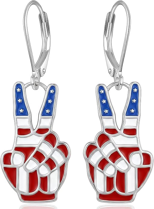 Black Cat/4th of July/Bat/Spider/Pumpkin/Wolf/Bunny/Sun and Moon/Turtle/Raven 925 Sterling Silver Leverback Dangle Earrings Moon Gothic Christmas Earrings Jewelry Gift for Women
