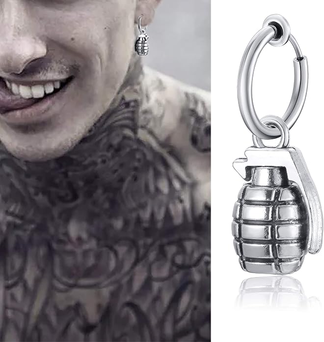 VNOX Unisex Vinatge Stainless Clip On Earrings Non Piercing Feather Charm Dangle Hinged Stud Earrings for Men Women Teen