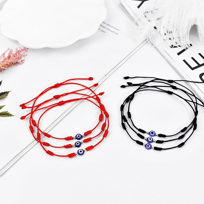 BOCHOI Evil Eye Bracelet for Women Good Luck String Bracelet Kabbalah Protection Friendship Wish Bracelet Jewelry for Girls Girlfriend Wife Mother Daughter