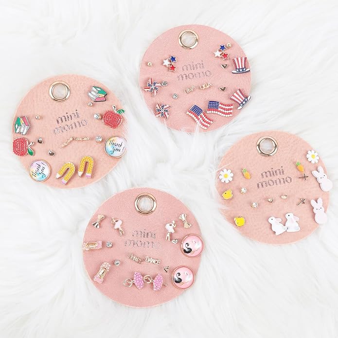 Sports Earring Set for Women Multi Pairs Assorted Multipack - Stud Earrings Jewelry Gift for Sports Mom Football, Baseball, Basketball, Soccer Team