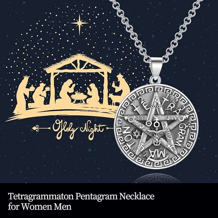 Tetragrammaton/Thors Hammer/Viking Axe/Jewish/Yahweh Necklace for Men 925 Sterling Silver Viking Norse Pagan Jewelry Gifts for Women