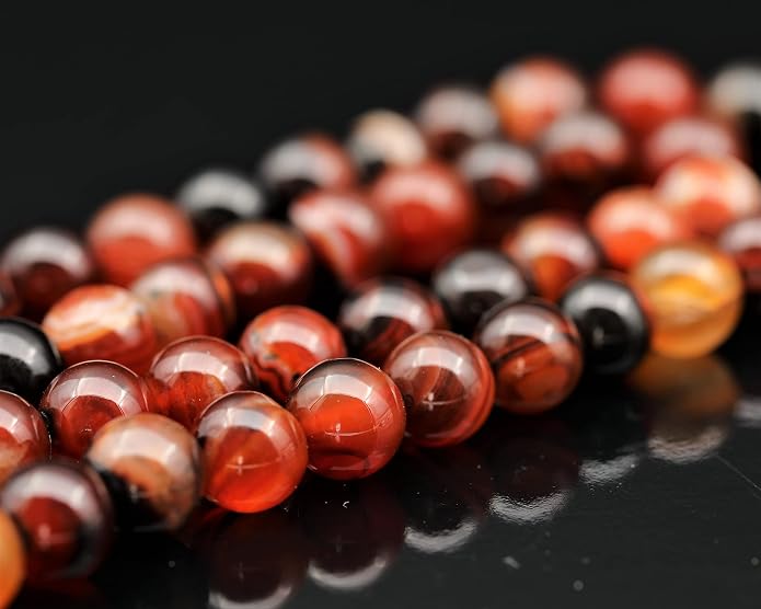 Natural Gemstone Beaded Choker Necklace | 8mm Handmade Adjustable Jewelry for Men & Women | Chakra Balancing Crystal Necklace | Spiritual Gift | Macrame Cord with Extender