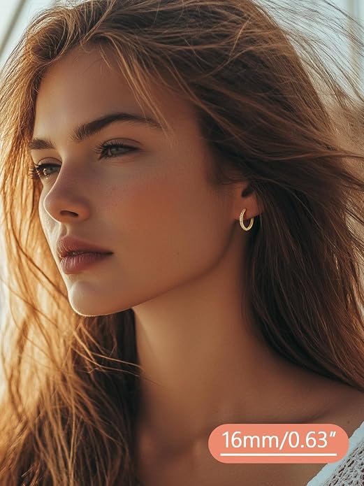 FaithHeart 925 Sterling Silver Post Huggie Hoop Earrings for Women, Silver Small Hoop Earring, Hypoallergenic Cartilage Earrings for Women