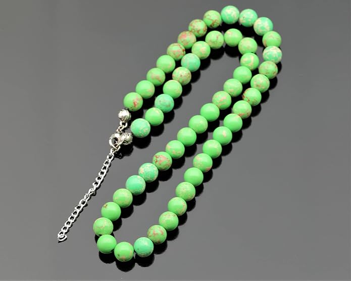 Natural Gemstone Beaded Choker Necklace | 8mm Handmade Adjustable Jewelry for Men & Women | Chakra Balancing Crystal Necklace | Spiritual Gift | Macrame Cord with Extender